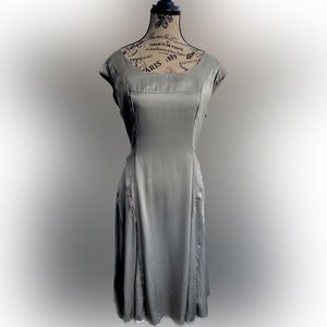 Women’s Large Silver 100% silk dress